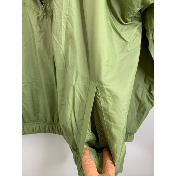 Nike Mens XL Nike Green Pullover Windbreaker Perf LIned Breathable Hood 7048 - Picture 10 of 14